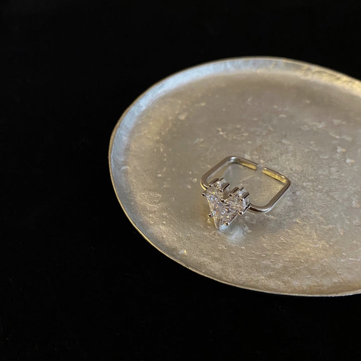 S925 Sterling Silver Dreamy Heart Zirconia Ring