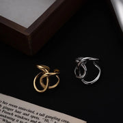 Double C Lnotted Line Adjustable Ring
