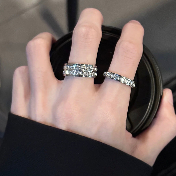 Full Diamond Titanium Ring