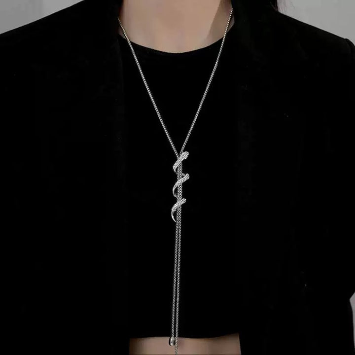 Long Twisted Snake Necklace
