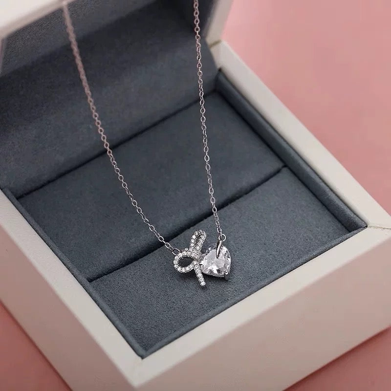 Ribbon Heart Necklace