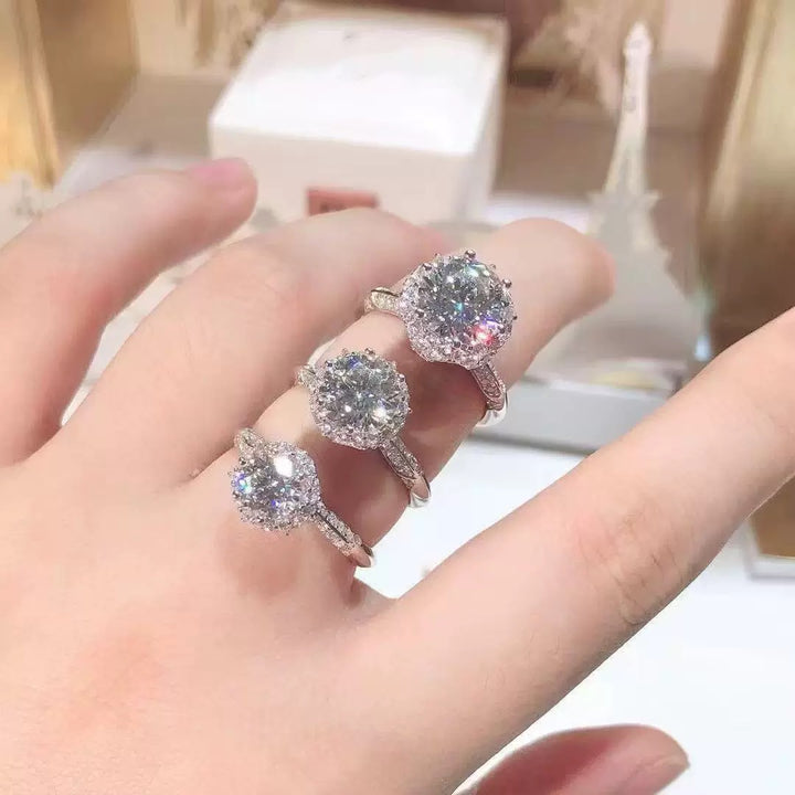 Blooming Bud Moissanite Ring