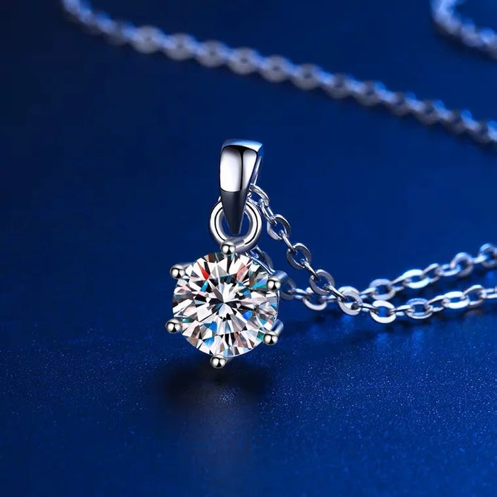 Classic Solitaire Moissanite Pendant Necklace