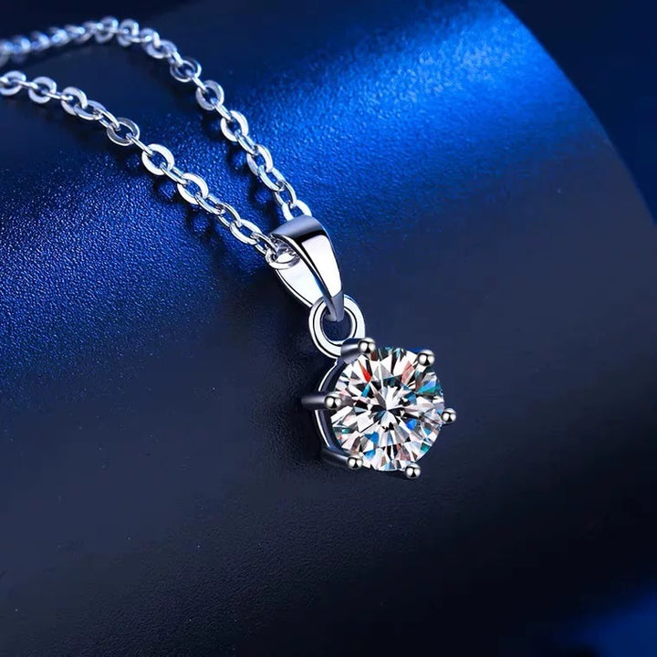 Classic Solitaire Moissanite Pendant Necklace