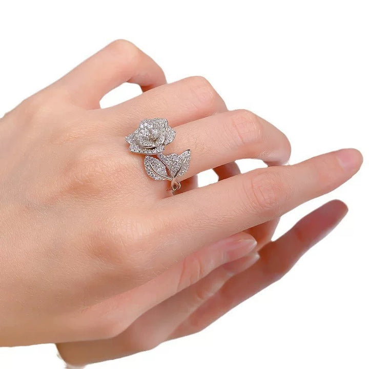 Sterling Silver Rose Ring