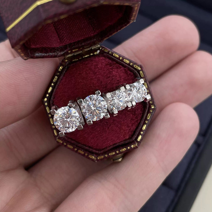 Classic Four-Prong Moissanite Stud Earrings