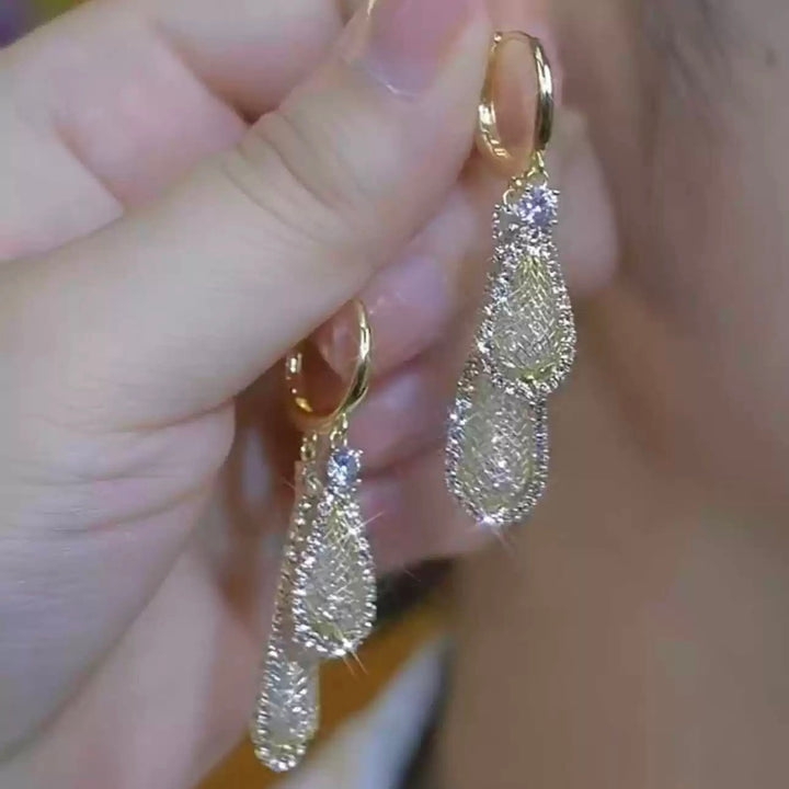 Sparkling Silk Mesh Earrings