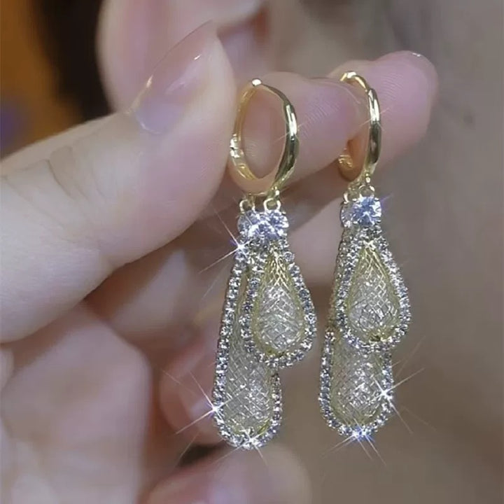 Sparkling Silk Mesh Earrings