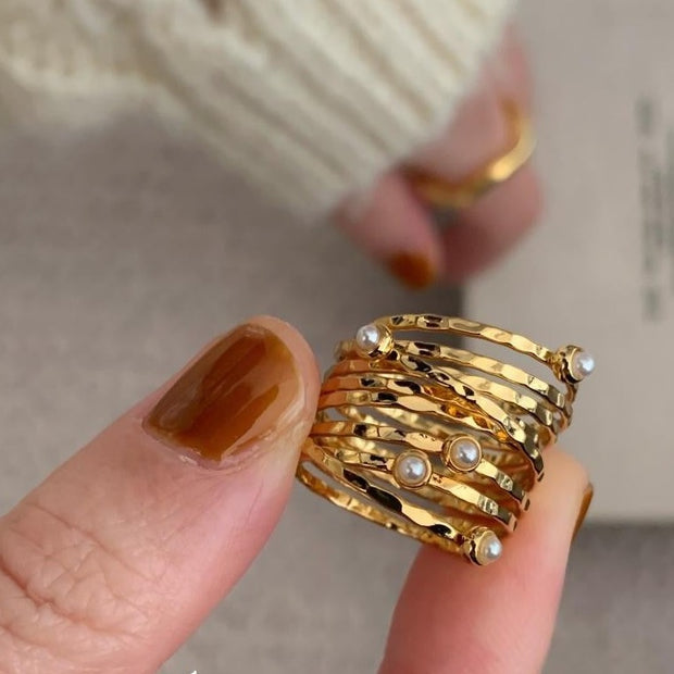 Multi-Layered Gold Ring