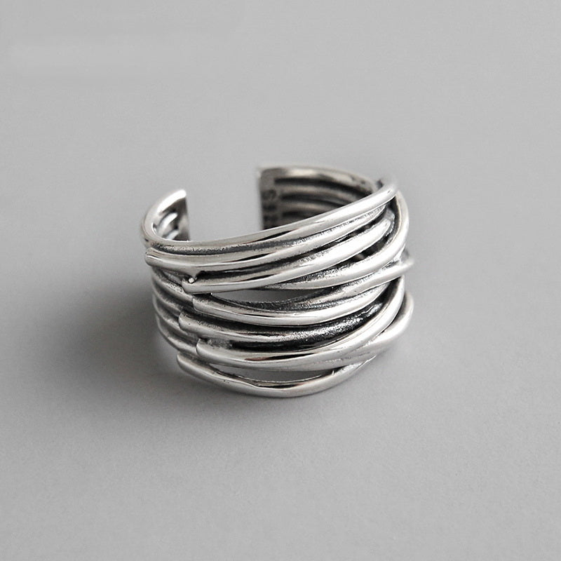 Vintage Multi-Line Wrap Ring