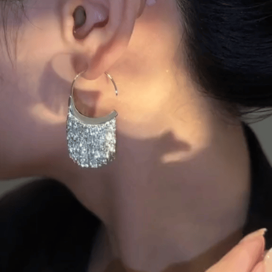 Scalloped Tassel Earrings