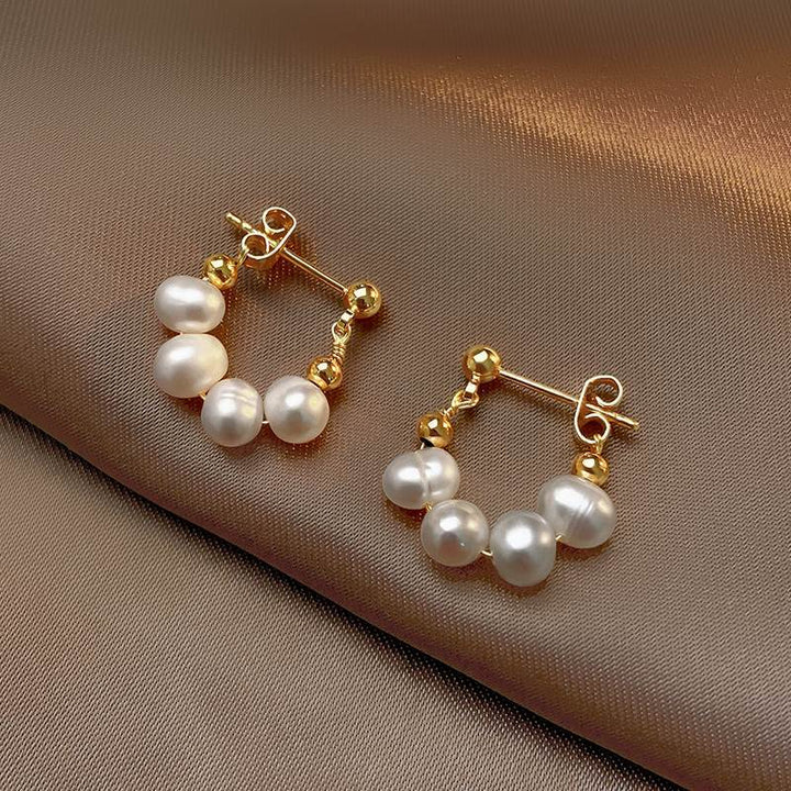 Pearl Hoop Earrings