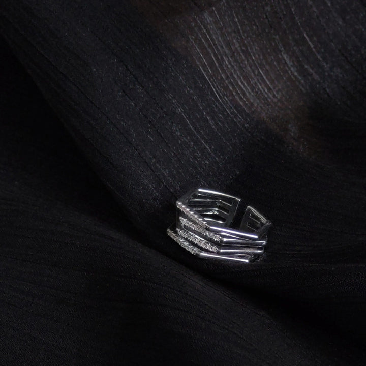 Zircon Hexagon Adjustable Ring