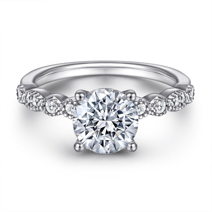 Celeste Bubble-Band Moissanite Solitaire Ring