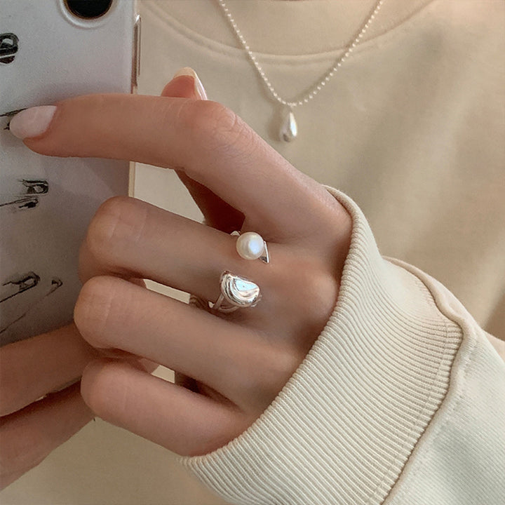 Pearl Beanie Adjustable Ring