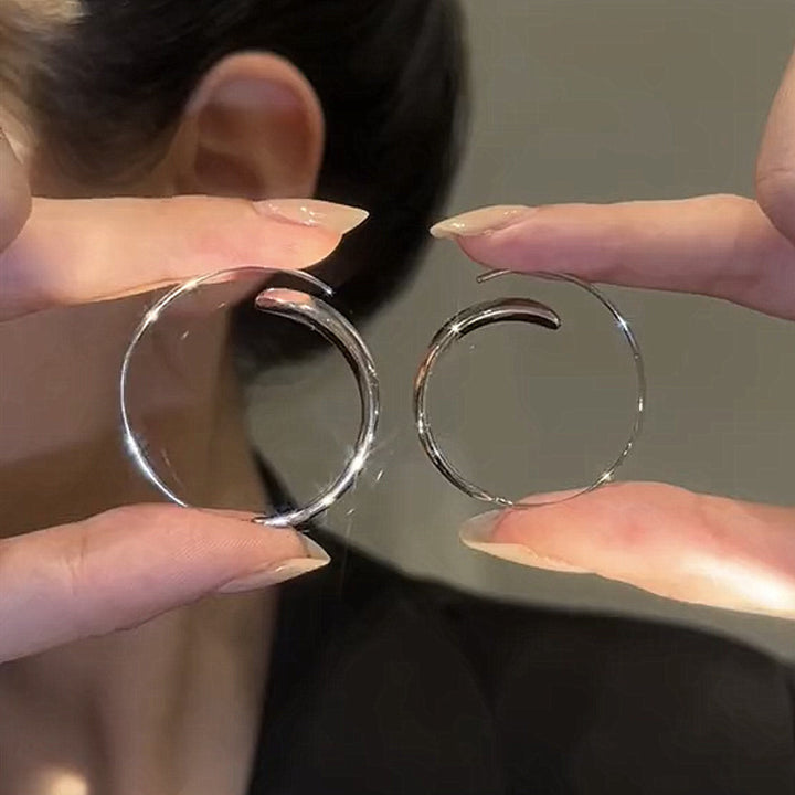 Large Curved Hoop Earrings