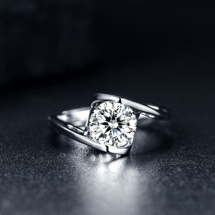 Embrace Twist Tension Moissanite Ring