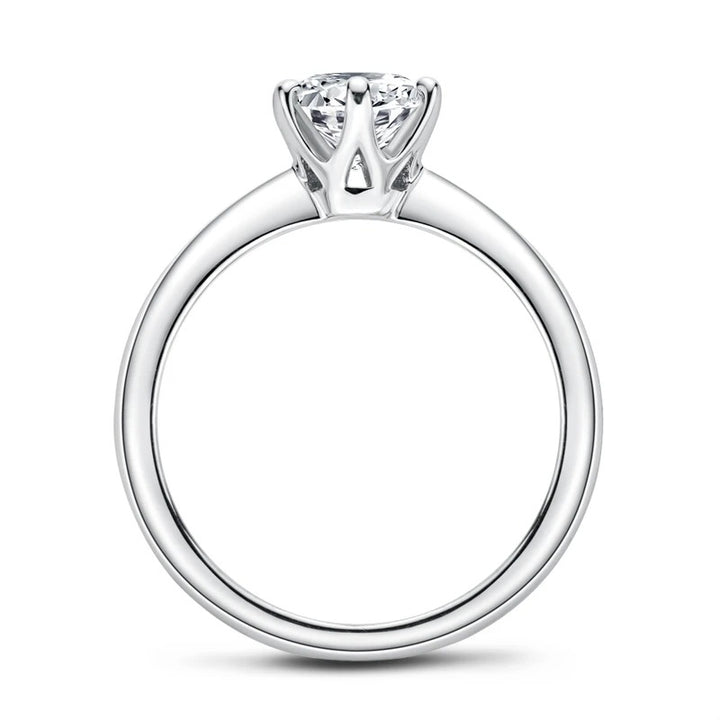 Classic 6-Prong Solitaire Moissanite Engagement Ring