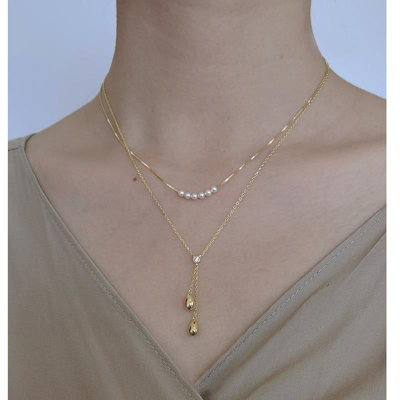 18K Gold Plated Pearl Necklace
