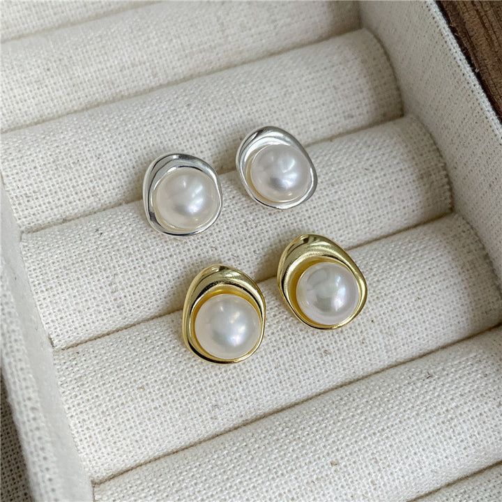 Melting Pearl 925 Sterling Silver Earrings