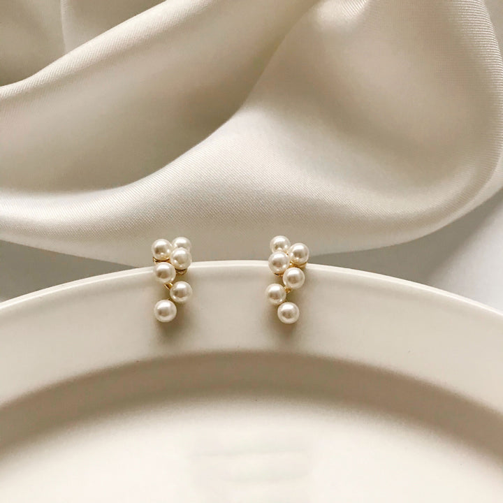 French Sterling Silver Pearl Earrings