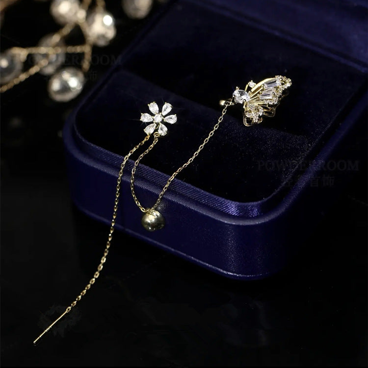 Spring Butterfly Zirconia Ear Cuffs