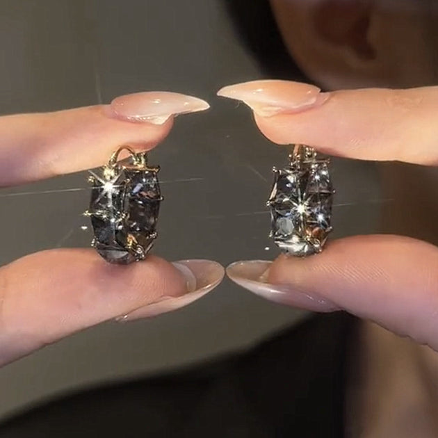 Grey Crystal Earrings Rosemori