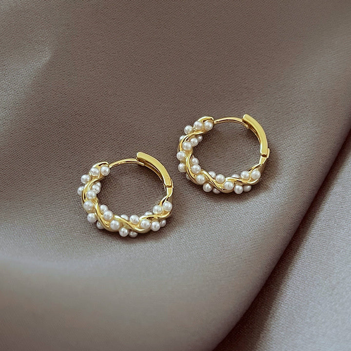 Little Pearl Hoop Earrings
