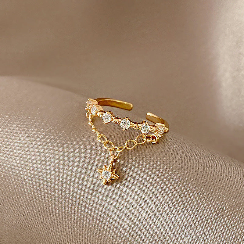 Hexagram Chain Ring