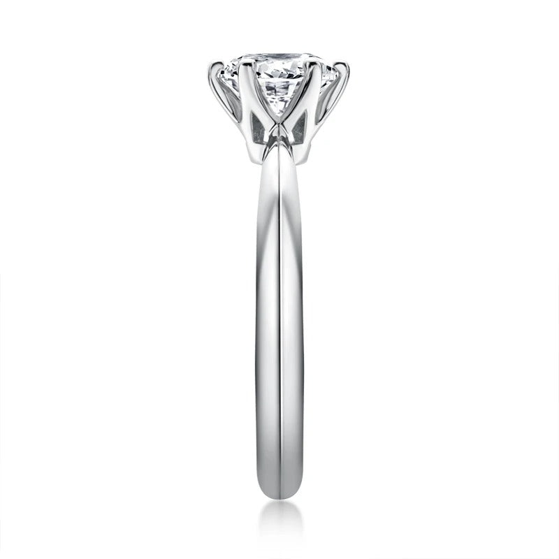 Classic 6-Prong Solitaire Moissanite Engagement Ring