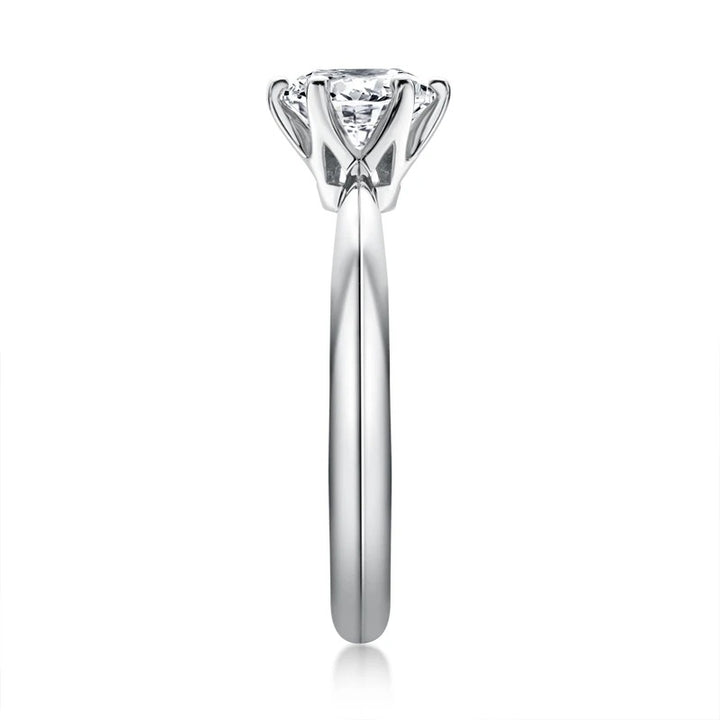 Classic 6-Prong Solitaire Moissanite Engagement Ring