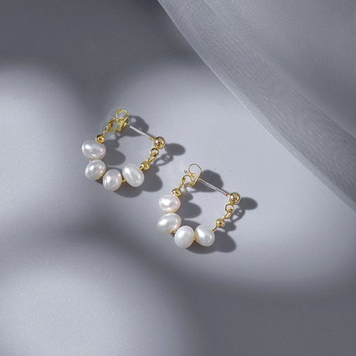 Pearl Hoop Earrings