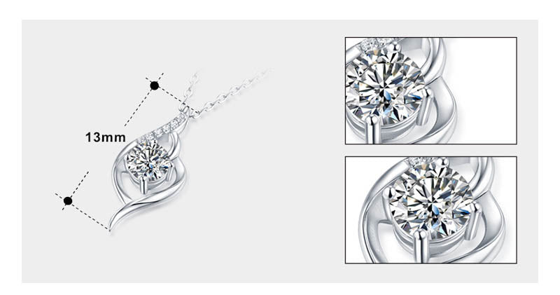 Dancing Flame Moissanite Pendant Necklace