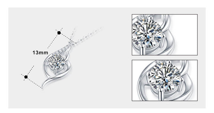 Dancing Flame Moissanite Pendant Necklace