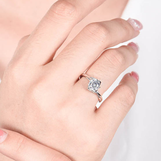 Embrace Twist Tension Moissanite Ring