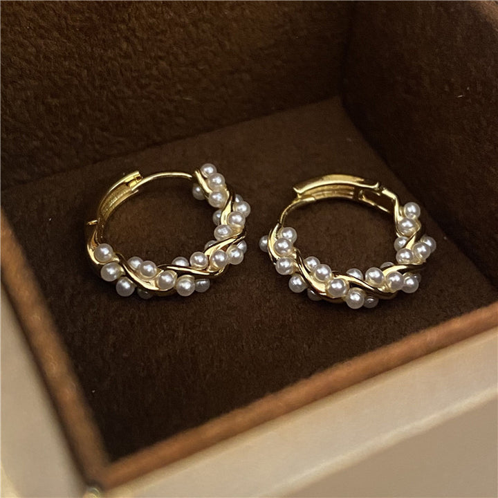 Little Pearl Hoop Earrings