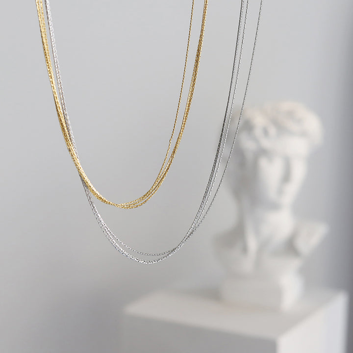 Gold Thread Layered Necklace