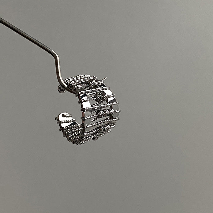 Openwork Beaded Adjustable Ring