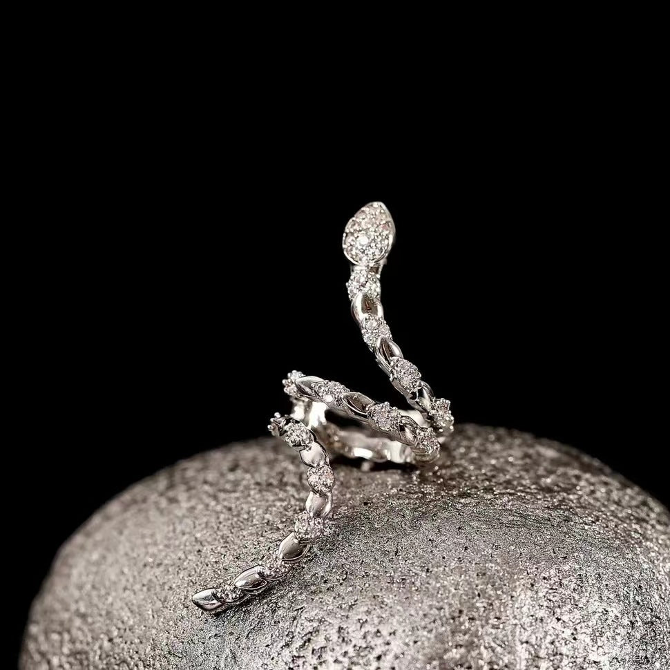 Snake Zirconia Ear Cuffs