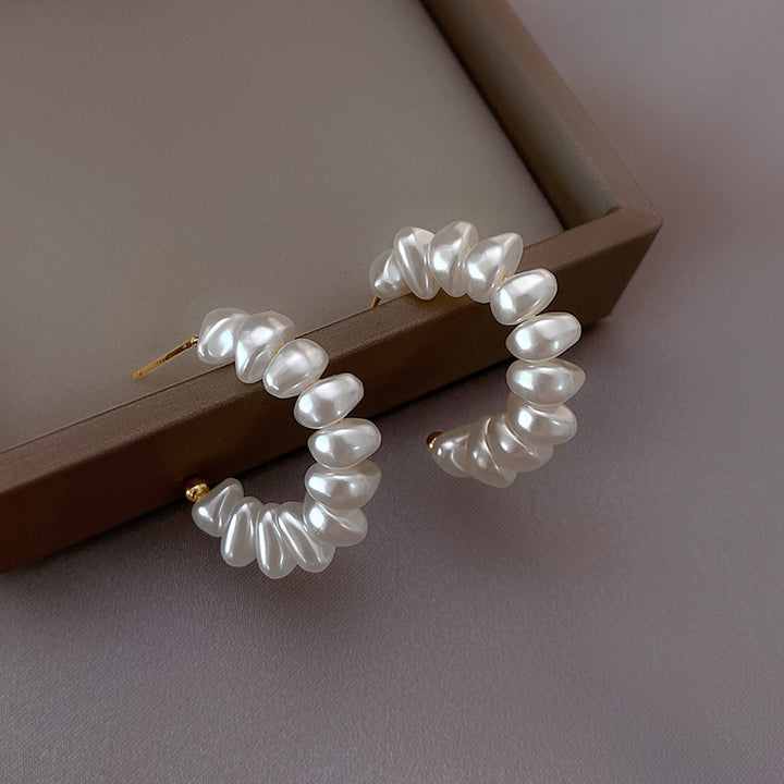 Pearl Hoop Earrings