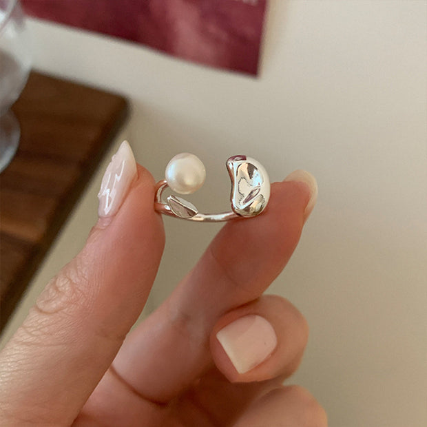 Pearl Beanie Adjustable Ring