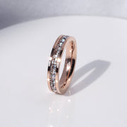 Full Diamond Titanium Ring