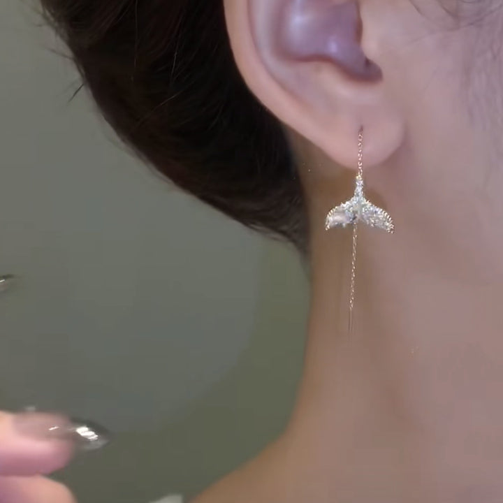 Zirconia Mermaid Tail Earrings