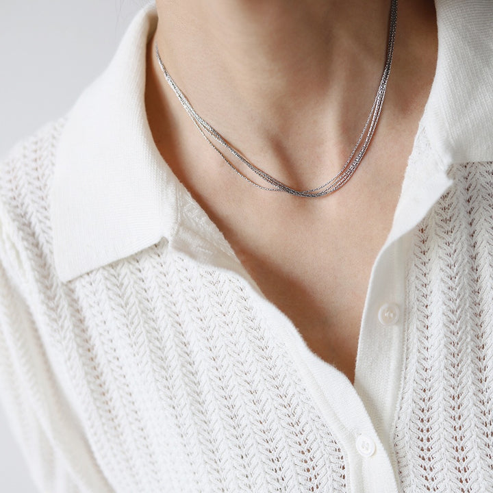 Gold Thread Layered Necklace