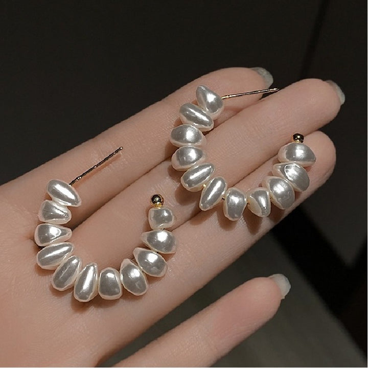 Pearl Hoop Earrings