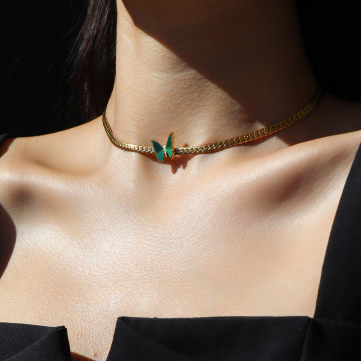 Green Butterfly Choker