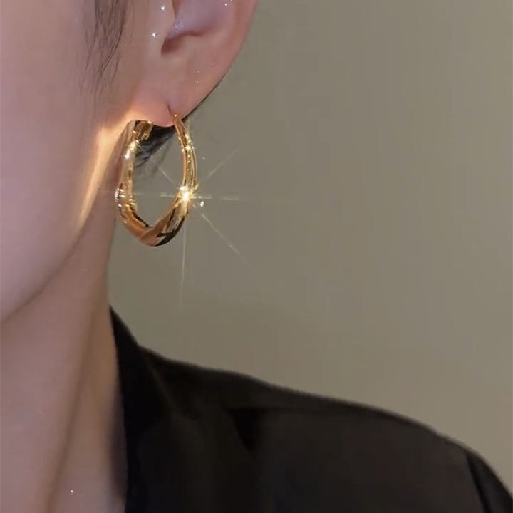 Flip Zirconia Hoop Earrings