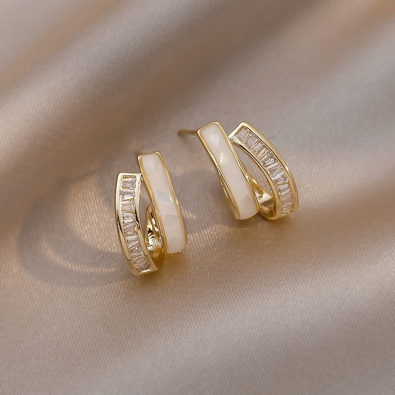 Double Layered Patchwork Earrings