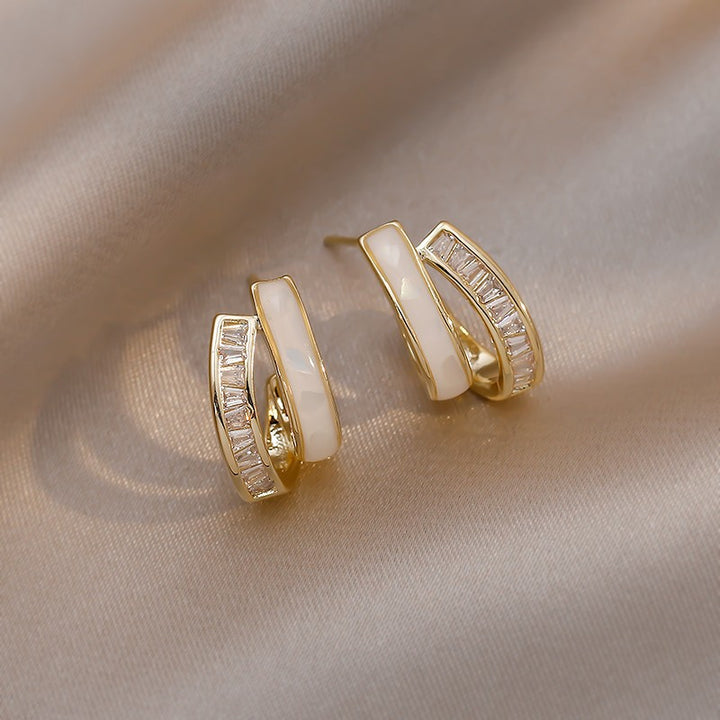 Double Layered Patchwork Earrings