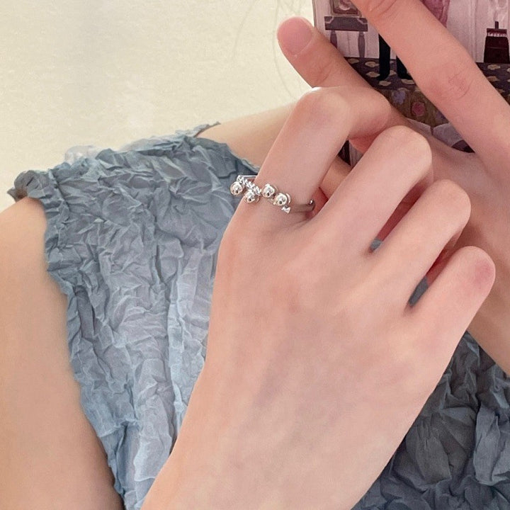 Silver Simple Unique Adjustable Ring